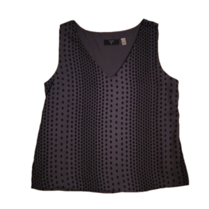 Tahari sleeveless top. Blue and black. M
